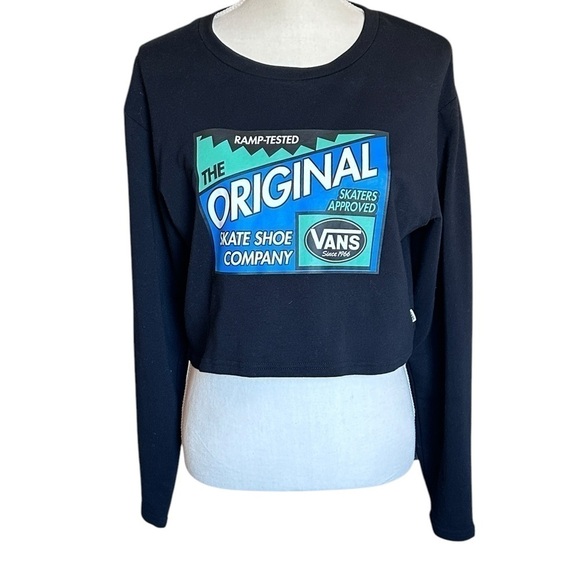 Vans Ramp Tested Long Sleeve Crew Neck Top in Black - Picture 4 of 7